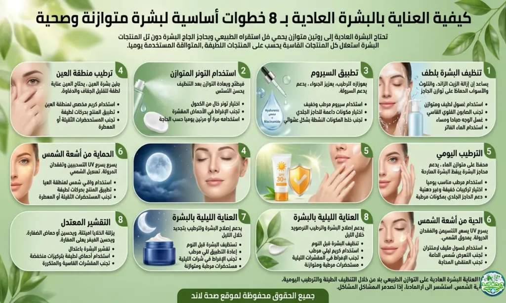 8 خطوات أساسية لبشرة متوازنة وصحية