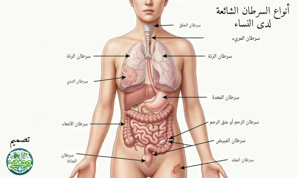 أنواع السرطان الشائعة لدى النساء